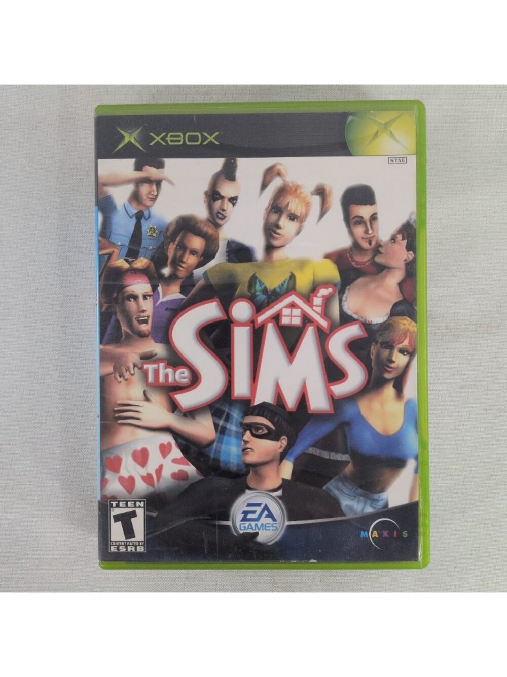 The Sims Microsoft Xbox 2003 Video Game CIB Untested